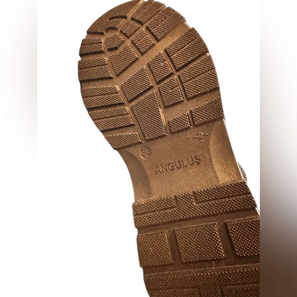 NEW Angulus Women Walnut/Black Chelsea Track Sole Boots, Size EUR 38 - Picture 5 of 5